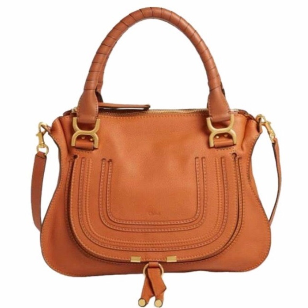 NWOT Chloe Medium Marcie Satchel In Tan